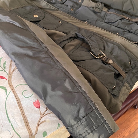 Miss Sixty Moto Two Tone Green Quilted Jacket with detachable hood - Picture 9 of 13